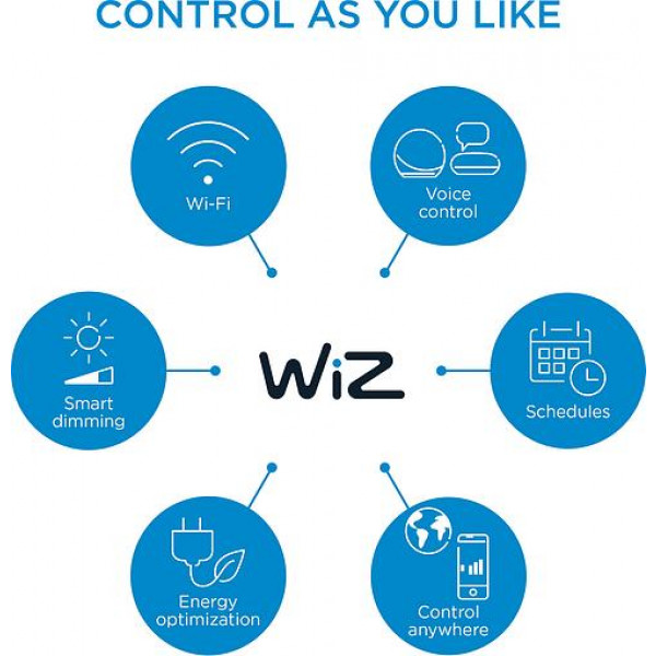 Фото - Розумна лампа WiZ BLE Portable Dual Zone Wi-Fi Type C Wi-Fi (929002690301)