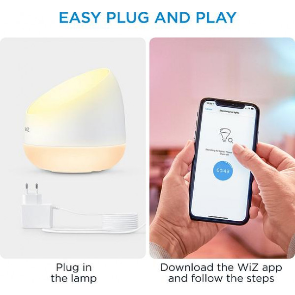 Фото - Розумна лампа WiZ BLE Portable Dual Zone Wi-Fi Type C Wi-Fi (929002690301)