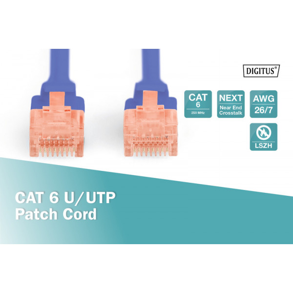 Фото - Кабель патч-корд Digitus CAT 6 UTP 10 м Blue (DK-1617-100/B)