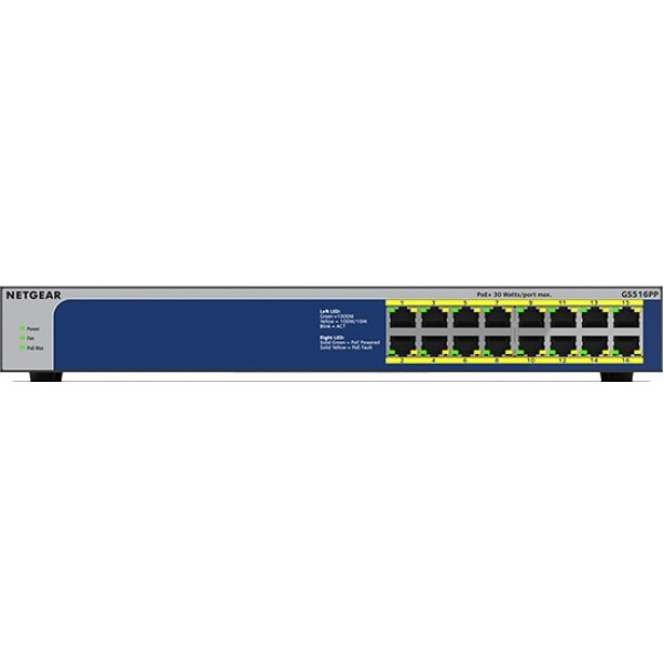 Фото - Коммутатор локальной сети (Switch) Netgear GS516PP-100EUS