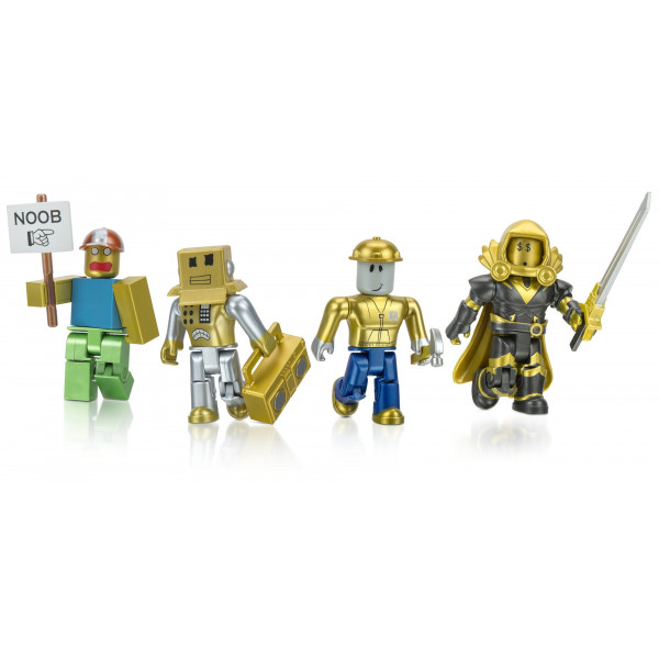 Фото - Колекційні фігурки набір Jazwares Roblox Four Figure Pack Roblox Icons-15th Anniversary Gold Collector’s Set (ROB0527)