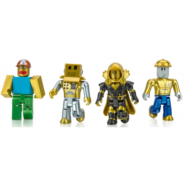 Фото - Колекційні фігурки набір Jazwares Roblox Four Figure Pack Roblox Icons-15th Anniversary Gold Collector’s Set (ROB0527)