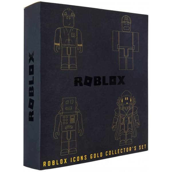 Фото - Колекційні фігурки набір Jazwares Roblox Four Figure Pack Roblox Icons-15th Anniversary Gold Collector’s Set (ROB0527)