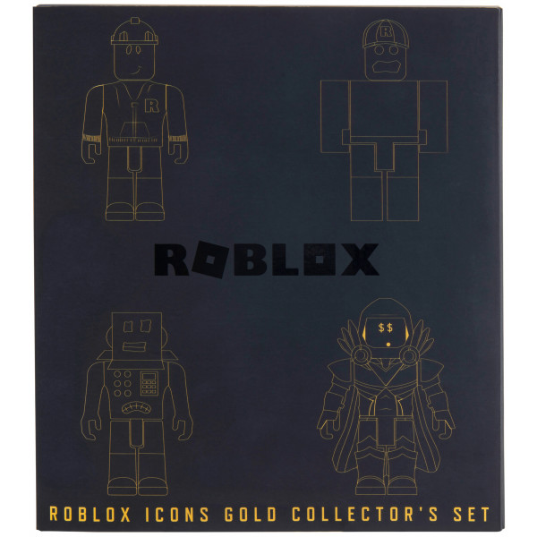 Фото - Колекційні фігурки набір Jazwares Roblox Four Figure Pack Roblox Icons-15th Anniversary Gold Collector’s Set (ROB0527)
