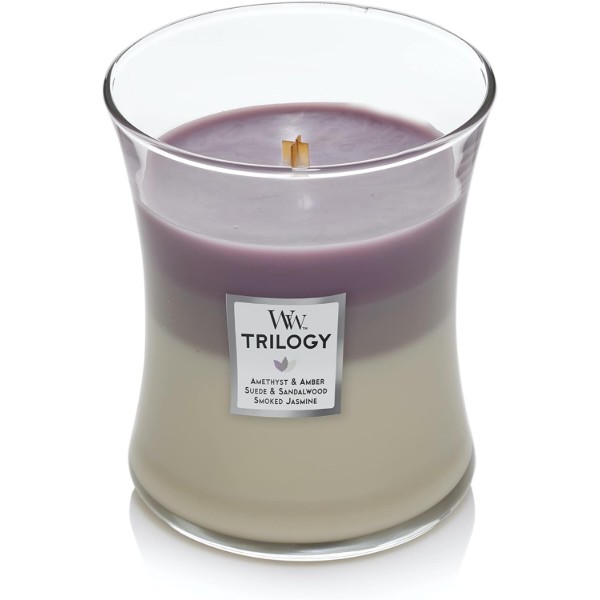 Фото - Свеча стекло Woodwick Medium Trilogy Amethyst Sky (Аметистовое небо) 275г (1707527E)