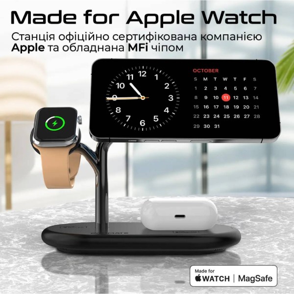 Фото - Бездротовий зарядний пристрій Promate synergy-pro.black