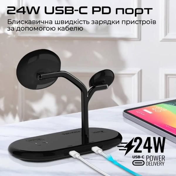 Фото - Бездротовий зарядний пристрій Promate synergy-pro.black