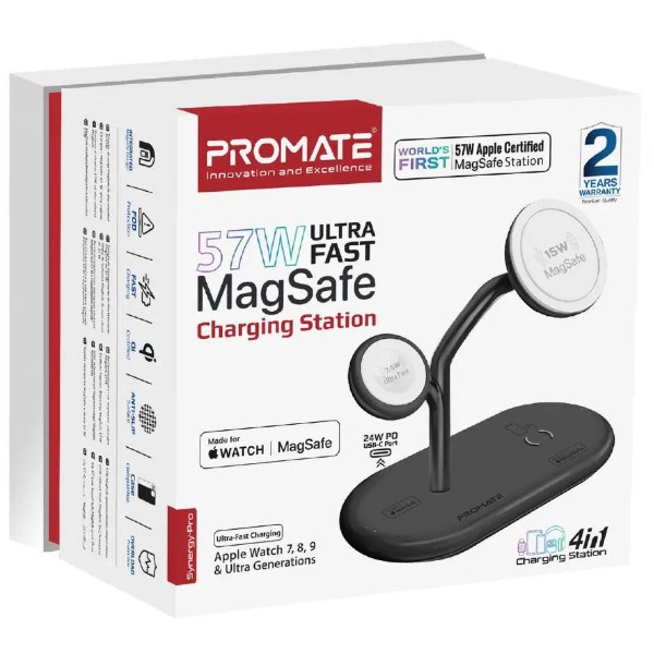 Фото - Бездротовий зарядний пристрій Promate synergy-pro.black