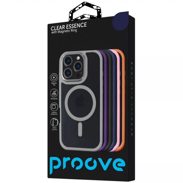 Фото - Чехол для смартфона Proove Clear Essence Case with Magnetic Ring iPhone 14 Black (PCCEIP140002)