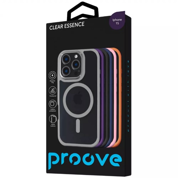 Фото - Чехол для смартфона Proove Clear Essence Case with Magnetic Ring iPhone 15 Pink Sand (PCCEIP150028)