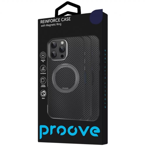 Фото - Чехол для смартфона Proove Reinforce Case with Magnetic Ring iPhone 14 Pro Max Black (PCREIP14PM02)