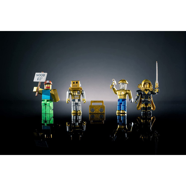 Фото - Колекційні фігурки набір Jazwares Roblox Four Figure Pack Roblox Icons-15th Anniversary Gold Collector’s Set (ROB0527)