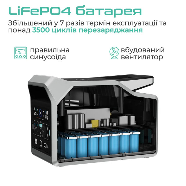 Фото - Зарядна станція універсальна VigorPool CAPTAIN 2400 2400Вт 2240Вт/год (VP61-EU)