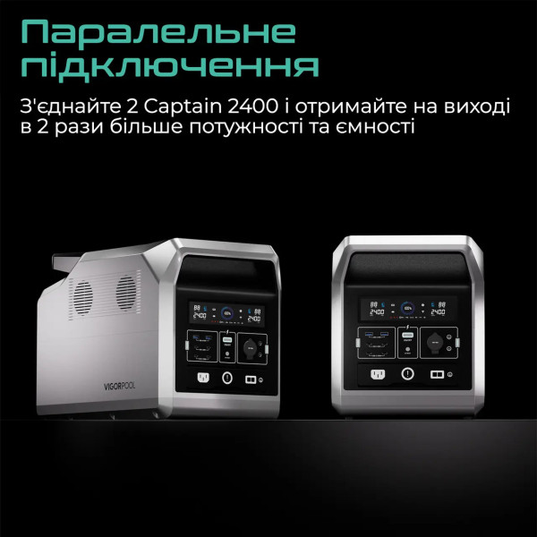 Фото - Зарядна станція універсальна VigorPool CAPTAIN 2400 2400Вт 2240Вт/год (VP61-EU)