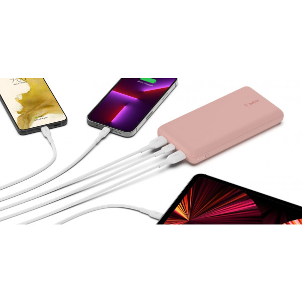 Фото - Батарея мобільна Belkin 20000mAh 15W Dual USB-A USB-C Rose Gold (BPB012BTRG)