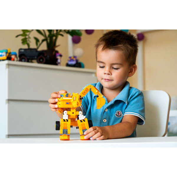 Фото - Пластиковый конструктор Super Wings Small Blocks 2-in-1 Buildable Transforming Vehicle Donnie Донни (EU385007)