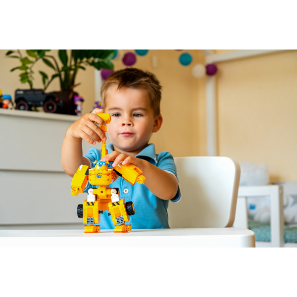 Фото - Пластиковый конструктор Super Wings Small Blocks 2-in-1 Buildable Transforming Vehicle Donnie Донни (EU385007)