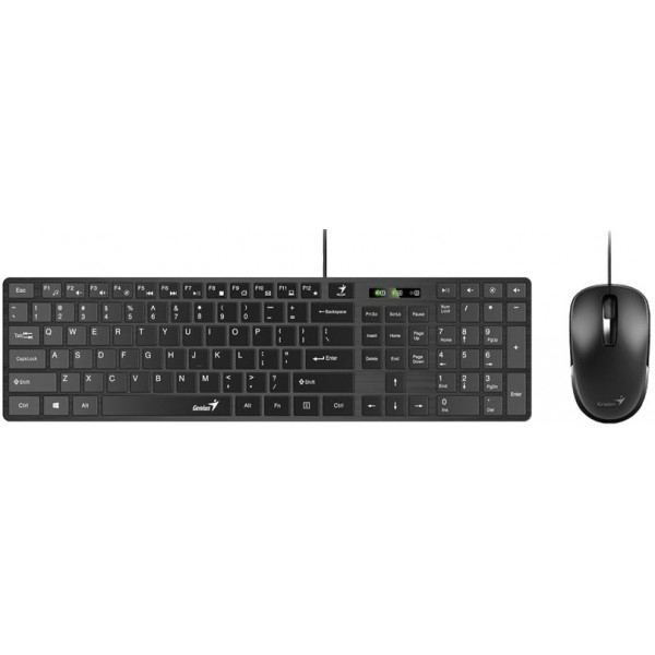 Фото - Клавіатура+миша Genius C-126 SlimStar USB Black Ukr