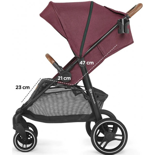 Фото - Коляска прогулянкова Kinderkraft Grande 2020 Burgundy (KKWGRANBRG000N)