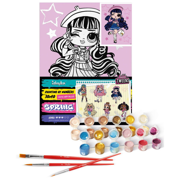 Фото - Картина за номерами Ideyka для дітей L.O.L. Surprise! Tweens Aya Cherry  30х40 см (KHO6283)