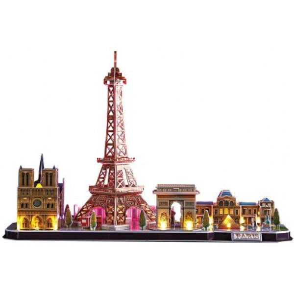 Фото - 3D пазли Cubic Fun City line Париж с LED-подсветкой (L525h)