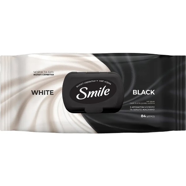 Фото - Салфетки гигиенические влажные Smile Черные и белые 84 шт. (42213050)