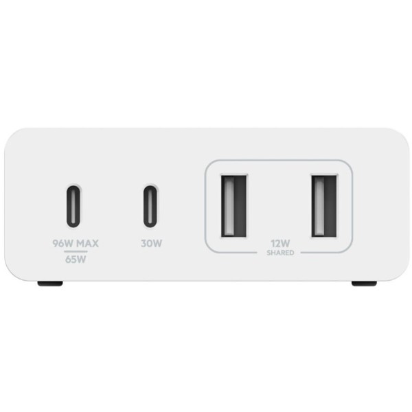 Фото - Мережевий зарядний пристрій Belkin 108Вт 2хUSB-С GAN PD PPS/2хUSB-A 
White (WCH010VFWH)