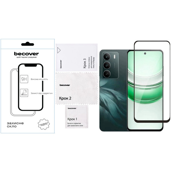 Фото - Захисне скло для смартфону BeCover for Realme C71 Black (713728)