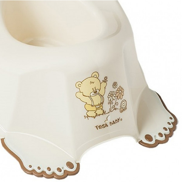 Фото - Горшок детский Tega Baby Мишки с антискользящей резиной Бежевый (MS-013-119)