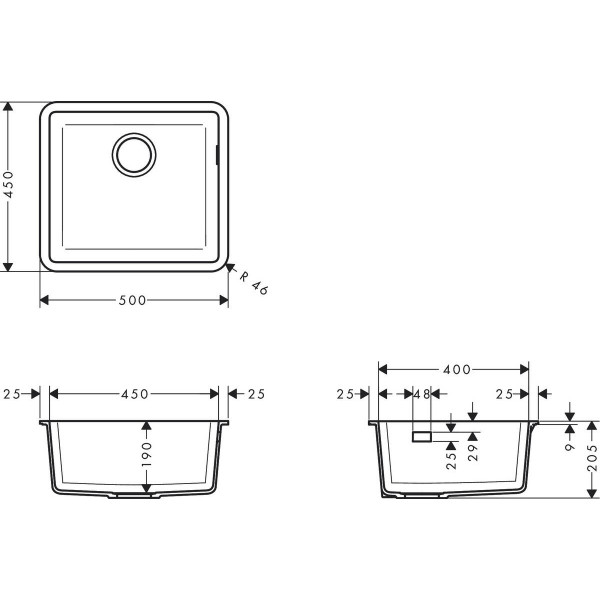 Фото - Мийка кухонна Hansgrohe S51 S510-U450 (43431290)