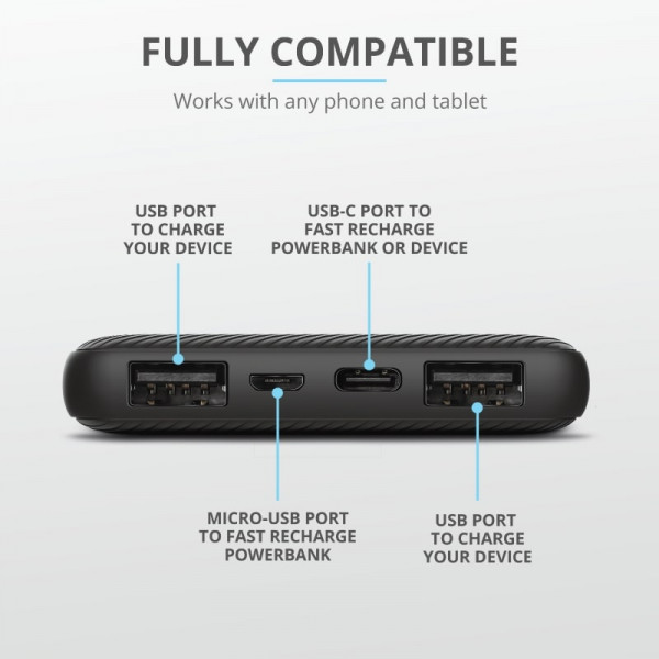 Фото - Батарея мобільна Trust Primo 5000 mAh Black (23596)