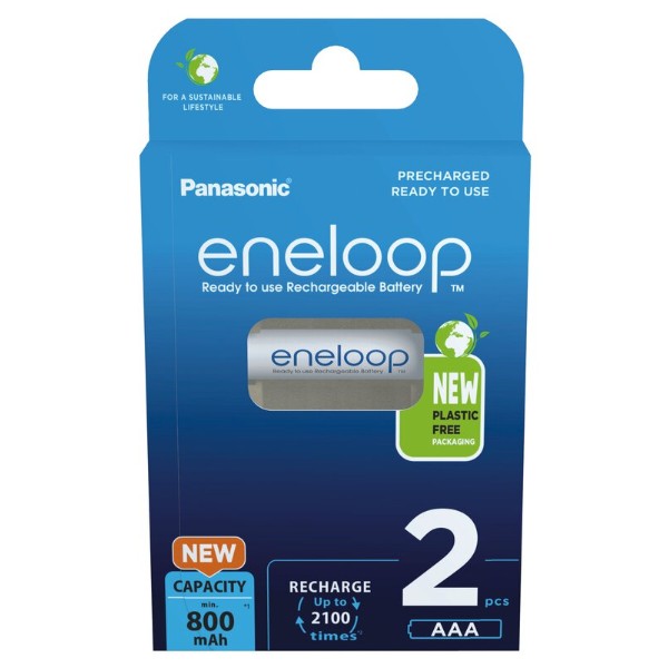 Фото - Акумулятор тип AAA Panasonic Eneloop AAA 800 2BP mAh NI-MH (BK-4MCDE/2BE)