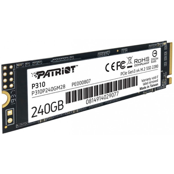 Фото - SSD-накопичувач внутрішній Patriot M.2 240GB PCIe 3.0 P310 (P310P240GM28)