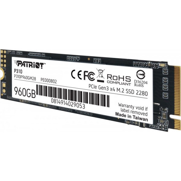 Фото - SSD-накопичувач внутрішній Patriot M.2 960GB PCIe 3.0 P310 (P310P960GM28)