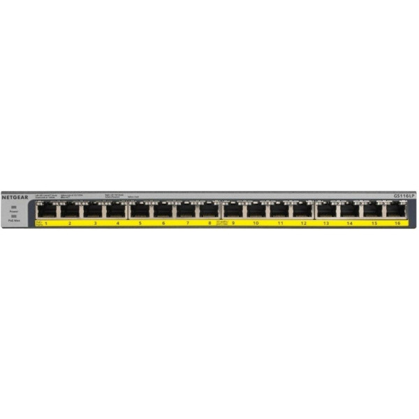 Фото - Коммутатор локальної мережі (Switch) Netgear GS116LP-100EUS