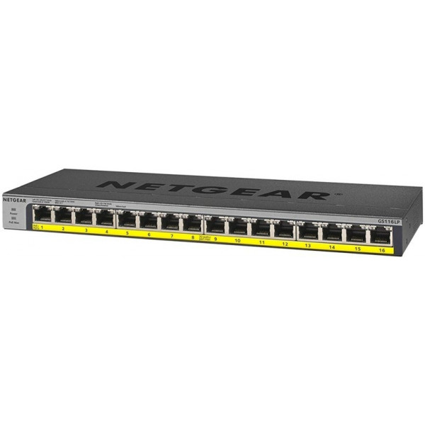 Фото - Коммутатор локальної мережі (Switch) Netgear GS116LP-100EUS