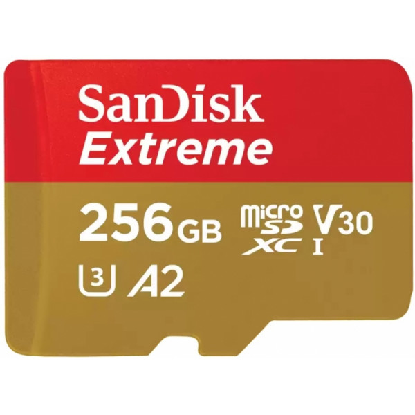 Фото - Карта пам'яті SanDisk microSD 256GB C10 UHS-I U3 Extreme V30 (SDSQXAV-256G-GN6MN)