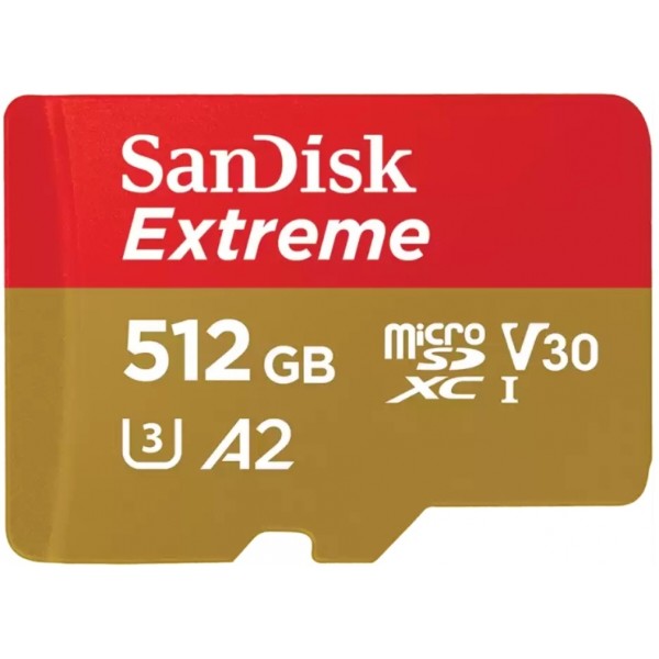 Фото - Карта памяти SanDisk microSD 512GB C10 UHS-I U3 Extreme V30 (SDSQXAV-512G-GN6MN)