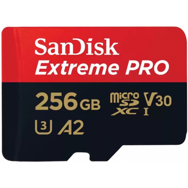Фото - Карта пам'яті SanDisk microSD 256GB C10 UHS-I U3 Extreme Pro V30+SD (SDSQXCD-256G-GN6MA)
