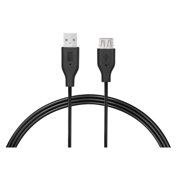 Фото - Кабель USB type A - USB type A 2E USB 2.0 AM/AF 3 m Black (2E-W-3168M3)