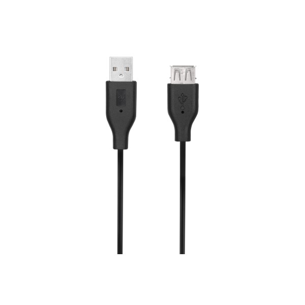 Фото - Кабель USB type A - USB type A 2E USB 2.0 AM/AF 3 m Black (2E-W-3168M3)