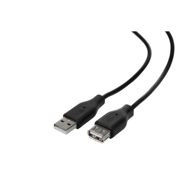 Фото - Кабель USB type A - USB type A 2E USB 2.0 AM/AF 3 m Black (2E-W-3168M3)