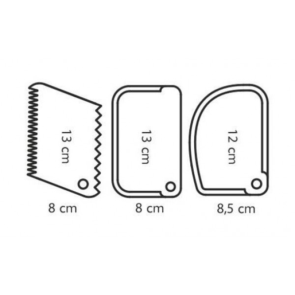 Фото - Шкребок для тіста tescoma 630300 Delicia набор 3 шт.