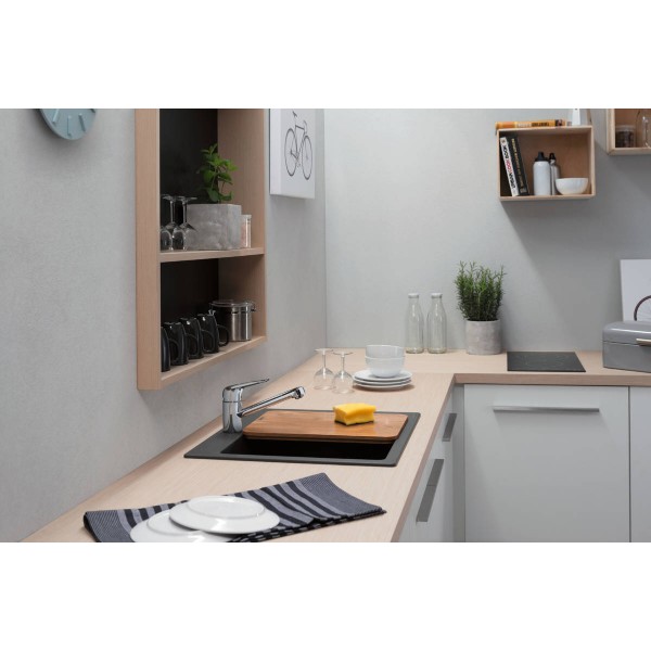 Фото - Кухонний змішувач Hansgrohe Focus M42 Сталь (71808800)