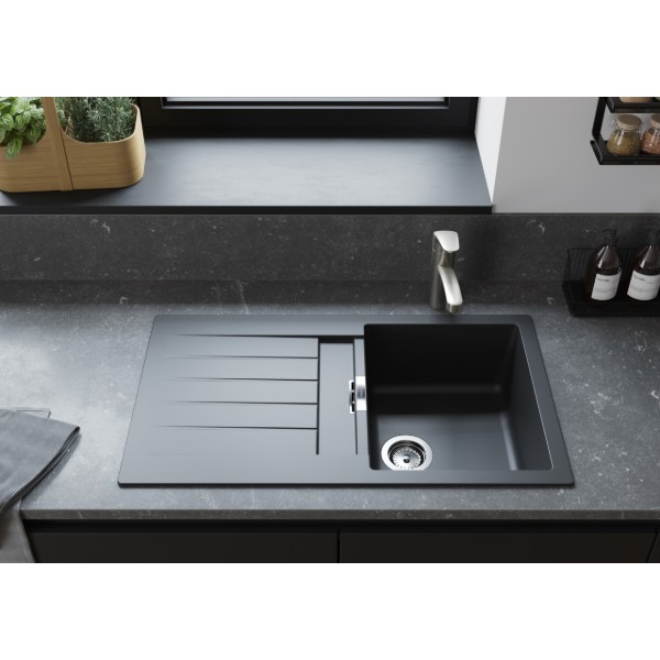 Фото - Мийка кухонна Hansgrohe S520-F345 Чорний Графіт (43356170)