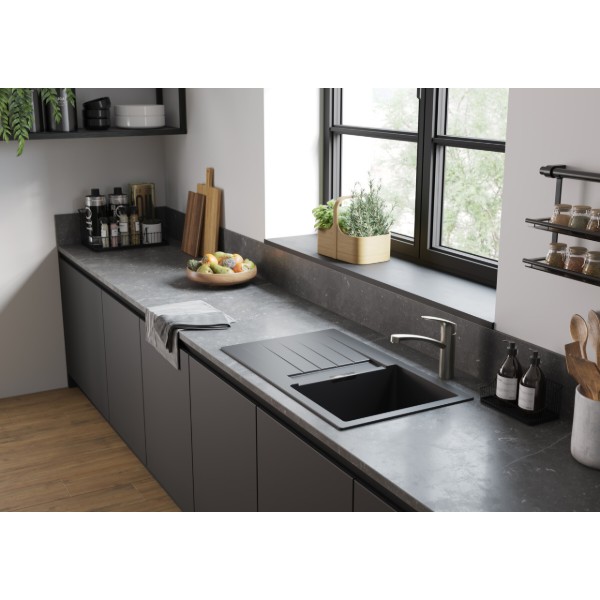 Фото - Мийка кухонна Hansgrohe S520-F345 Чорний Графіт (43356170)