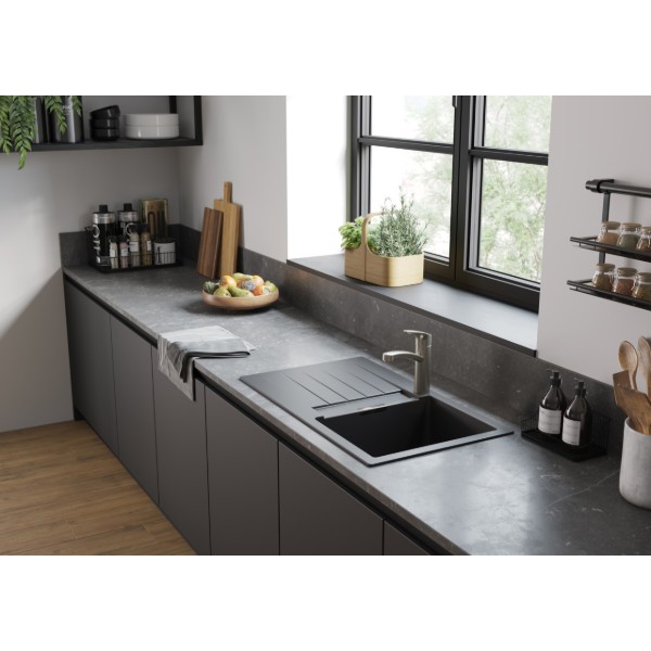 Фото - Мийка кухонна Hansgrohe S520-F345 Чорний Графіт (43356170)