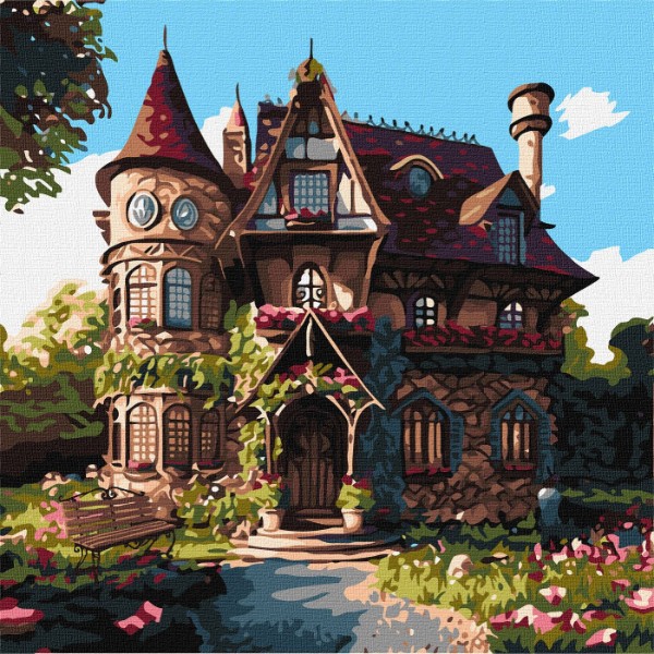Фото - Картина за номерами Ideyka "Затишний палац" 40x40 см (KHO6330)