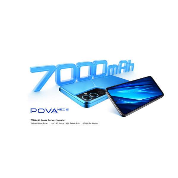Фото - Смартфон Tecno Pova Neo-2 4/64Gb Cyber Blue (LG6n)