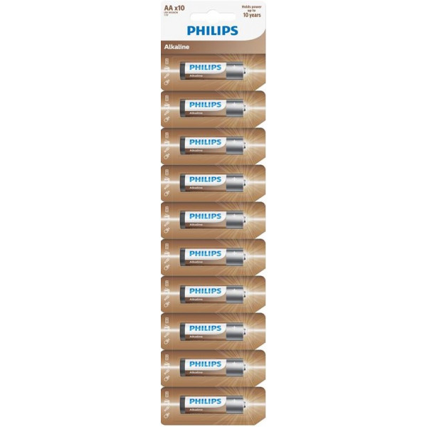 Фото - Батарейка тип AA Philips Entry Alkaline AА 10 шт. (LR6AL10S/10)